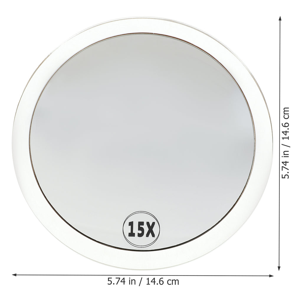 15x Magnification Suction Cup Mirror for Precision Makeup and Pore Care