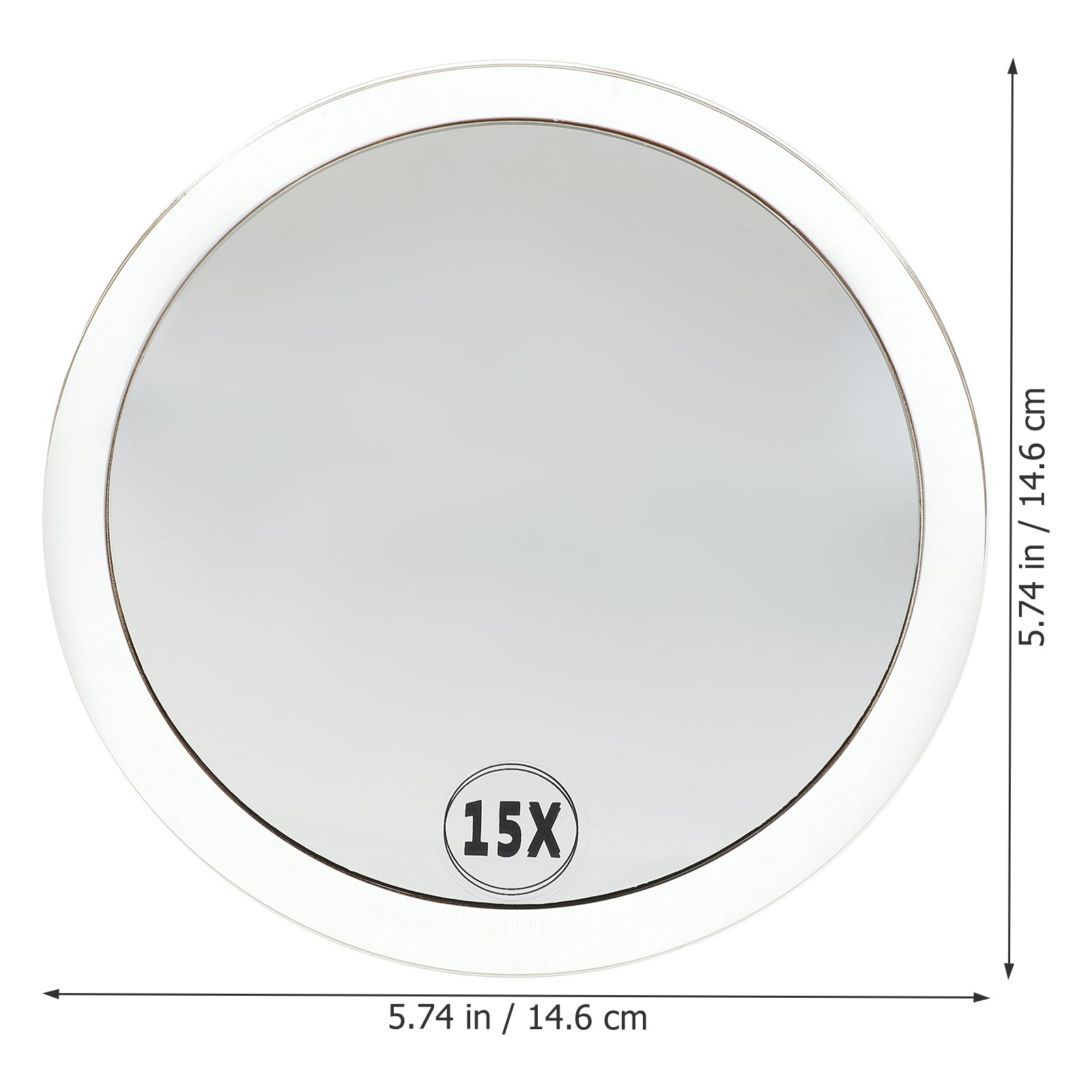 15x Magnification Suction Cup Mirror for Precision Makeup and Pore Care
