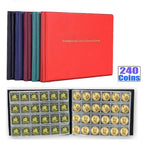 240-Coin Pocket Album Book for Coins, Medals & Tokens Collectors