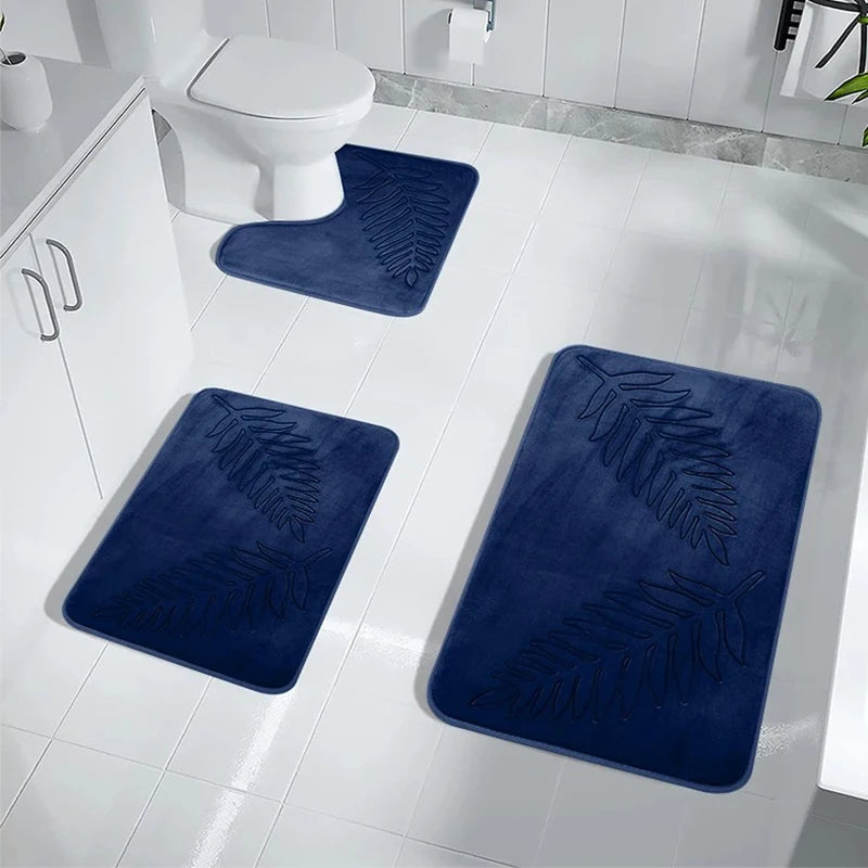 3 Piece Memory Foam Bathroom Mat Set – Ultra Soft & Non-Slip
