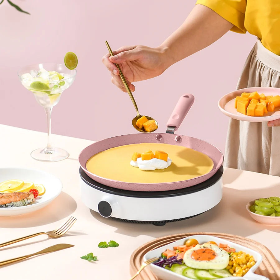Eco-Friendly Non-Stick Pink Omelet Pan – S/M/L Kitchen Frying Pan