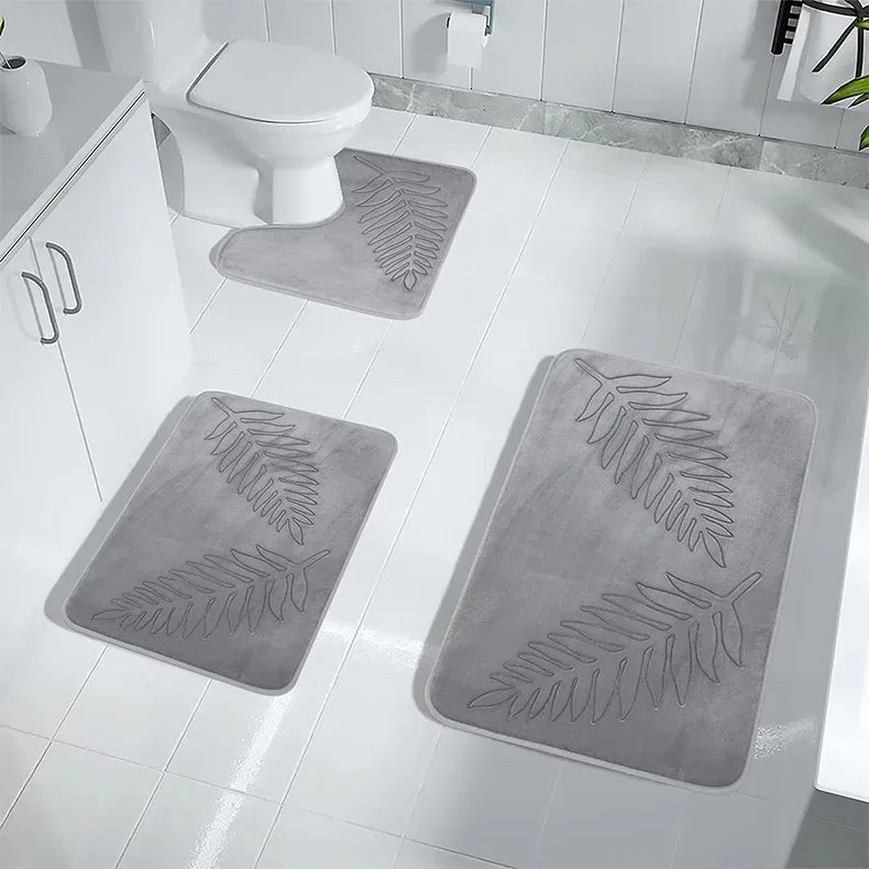 3 Piece Memory Foam Bathroom Mat Set – Ultra Soft & Non-Slip