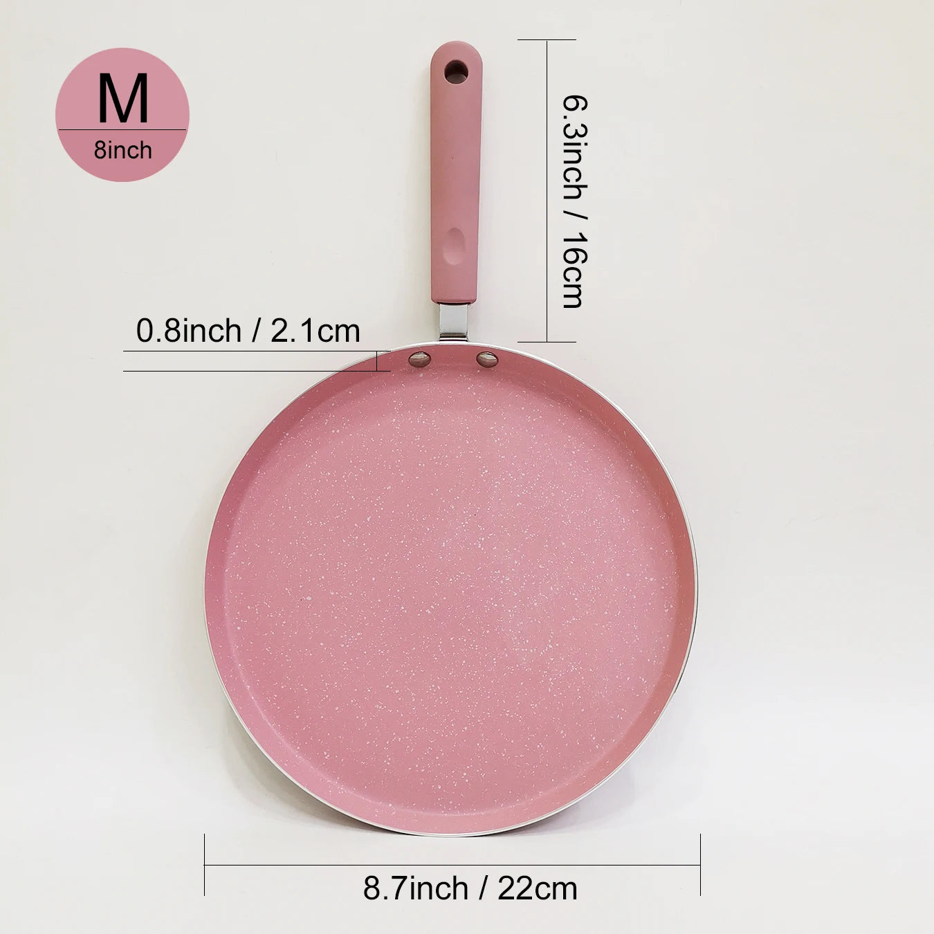 Eco-Friendly Non-Stick Pink Omelet Pan – S/M/L Kitchen Frying Pan