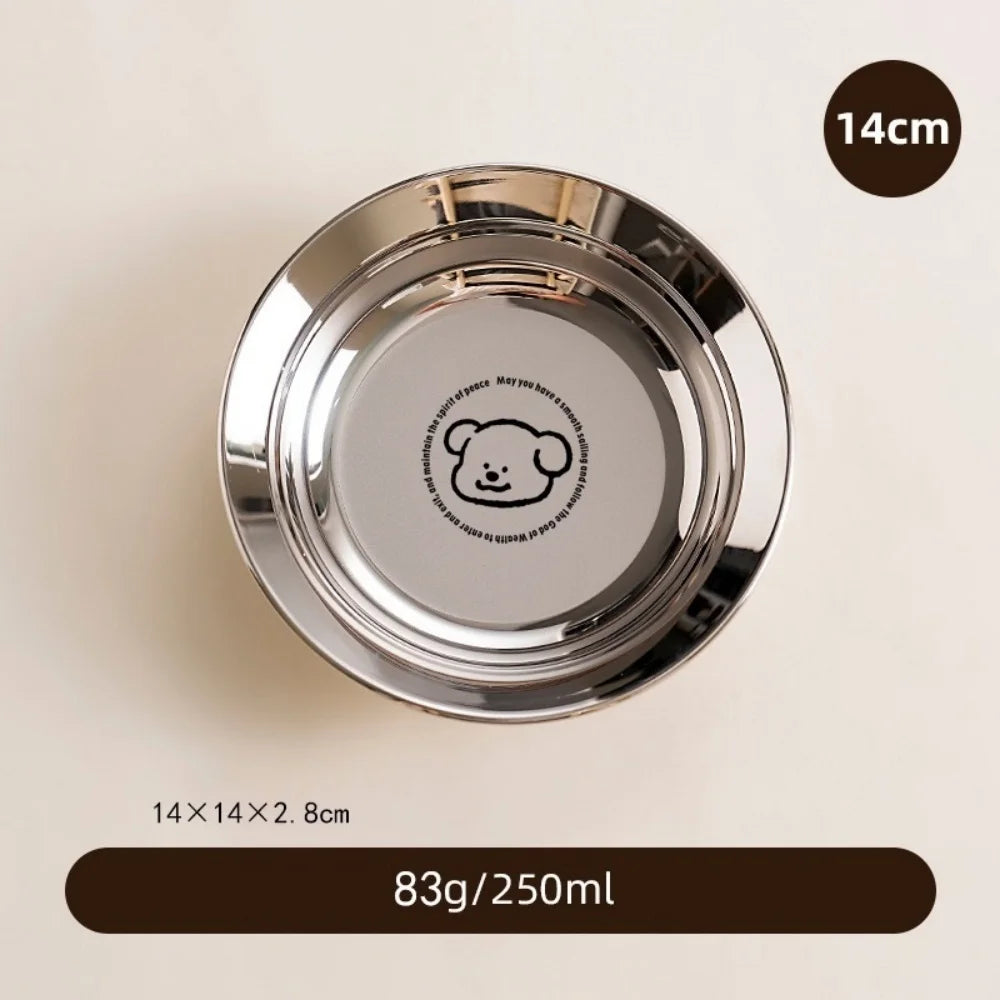 Cartoon Round Stainless Steel Kids Dinner Plate – 304 Steel