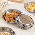 Cartoon Round Stainless Steel Kids Dinner Plate – 304 Steel
