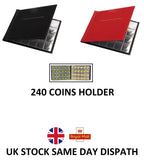 240-Coin Pocket Album Book for Coins, Medals & Tokens Collectors