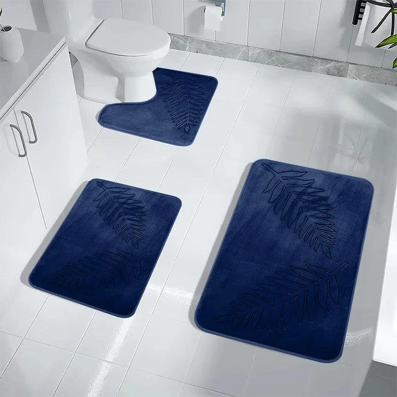 3 Piece Memory Foam Bathroom Mat Set – Ultra Soft & Non-Slip