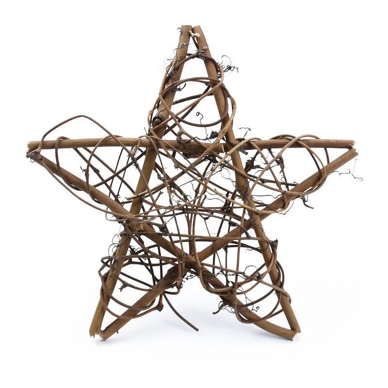 Rattan Pentagram Hanging Vine Flower Decor