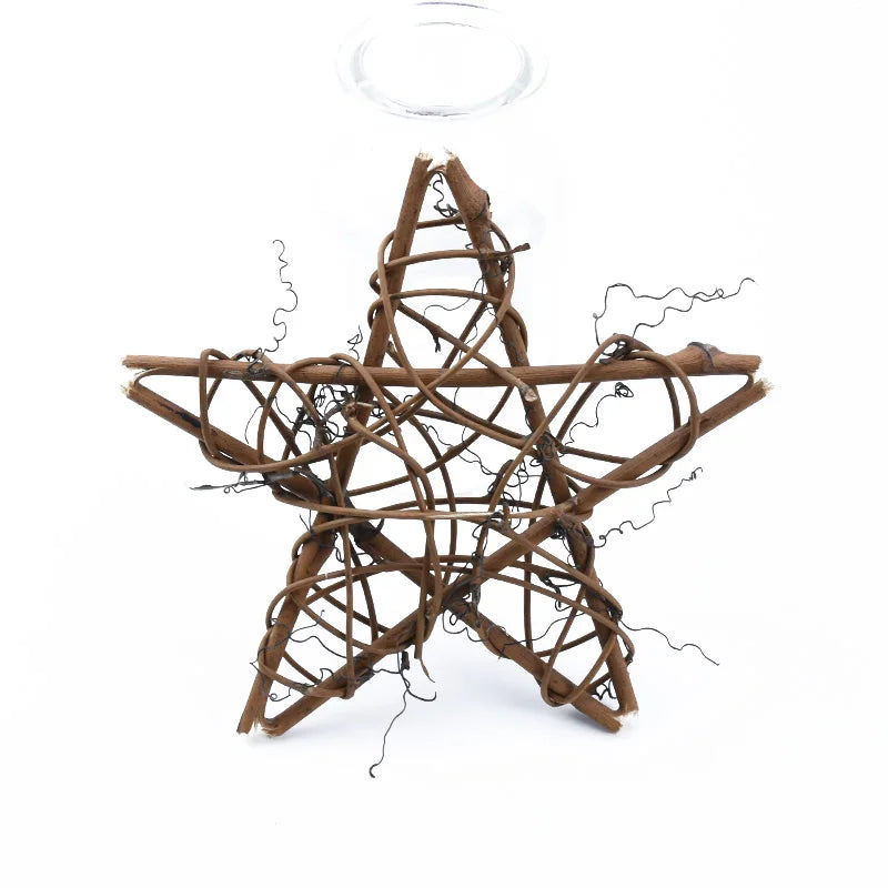 Rattan Pentagram Hanging Vine Flower Decor