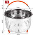 Stainless Steel & Silicone Steamer Basket – Multi-Purpose for Vegetables, Eggs & Pressure Cookers