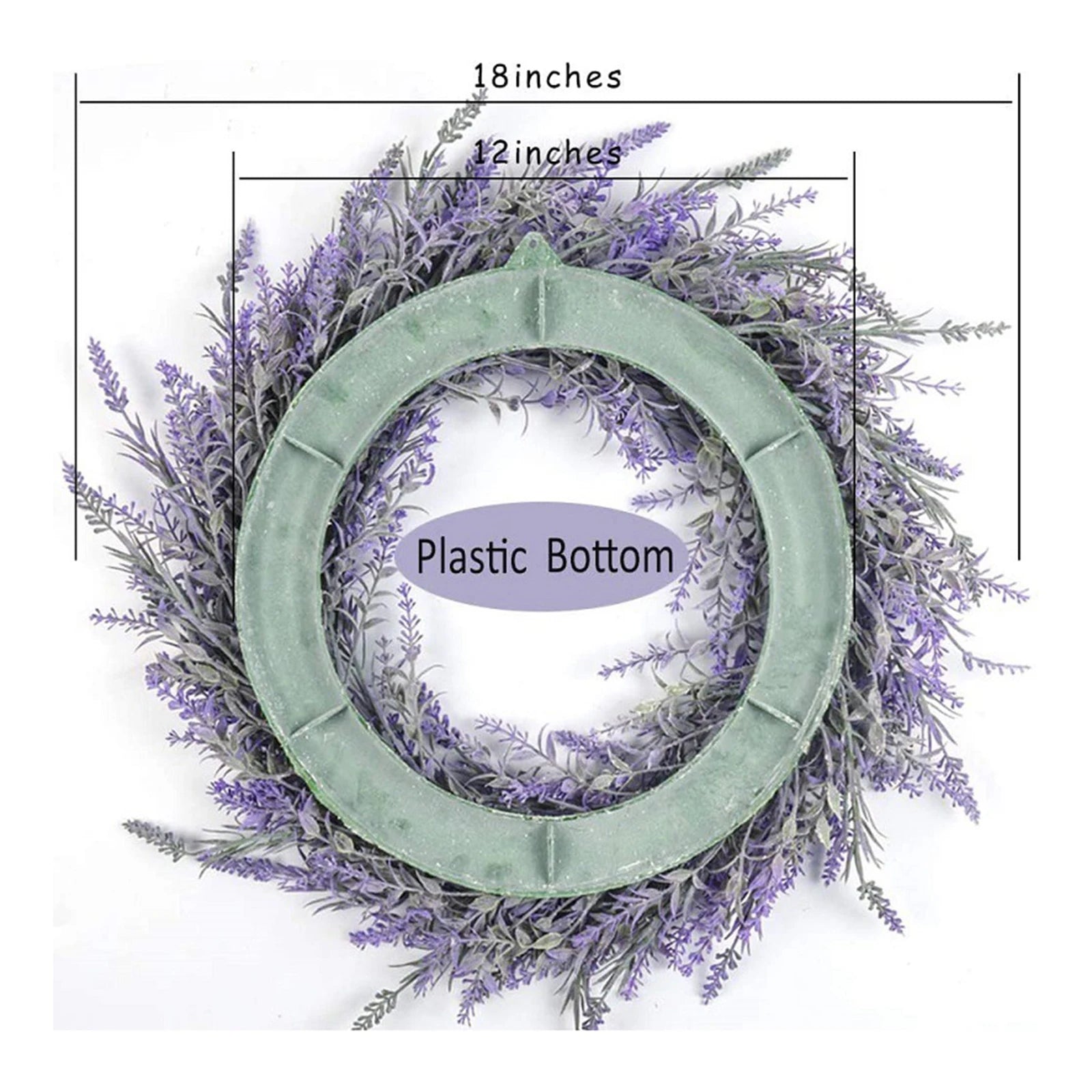 Large Lavender Wreath 45cm Front Door & Wall Hanging Decor