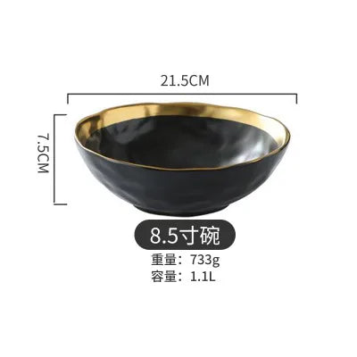 Oval & Round Ceramic Plate – Glossy Glaze Solid Color Dinnerware Set