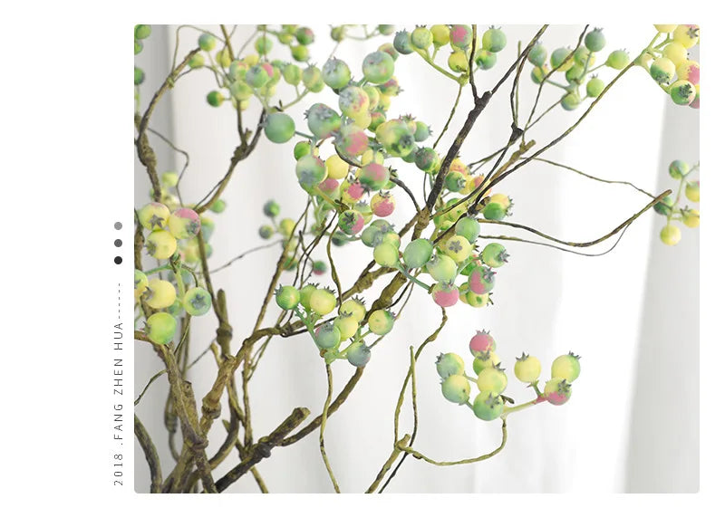 72cm Artificial American Cranberry Berry Foam Branch