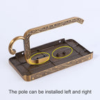 Antique Bronze Toilet Paper Holder with Phone Shelf Wall Mounted Bathroom Rack