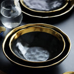 Oval & Round Ceramic Plate – Glossy Glaze Solid Color Dinnerware Set