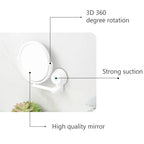 360-Degree Rotating HD Makeup and Shaving Mirror for Precision Grooming