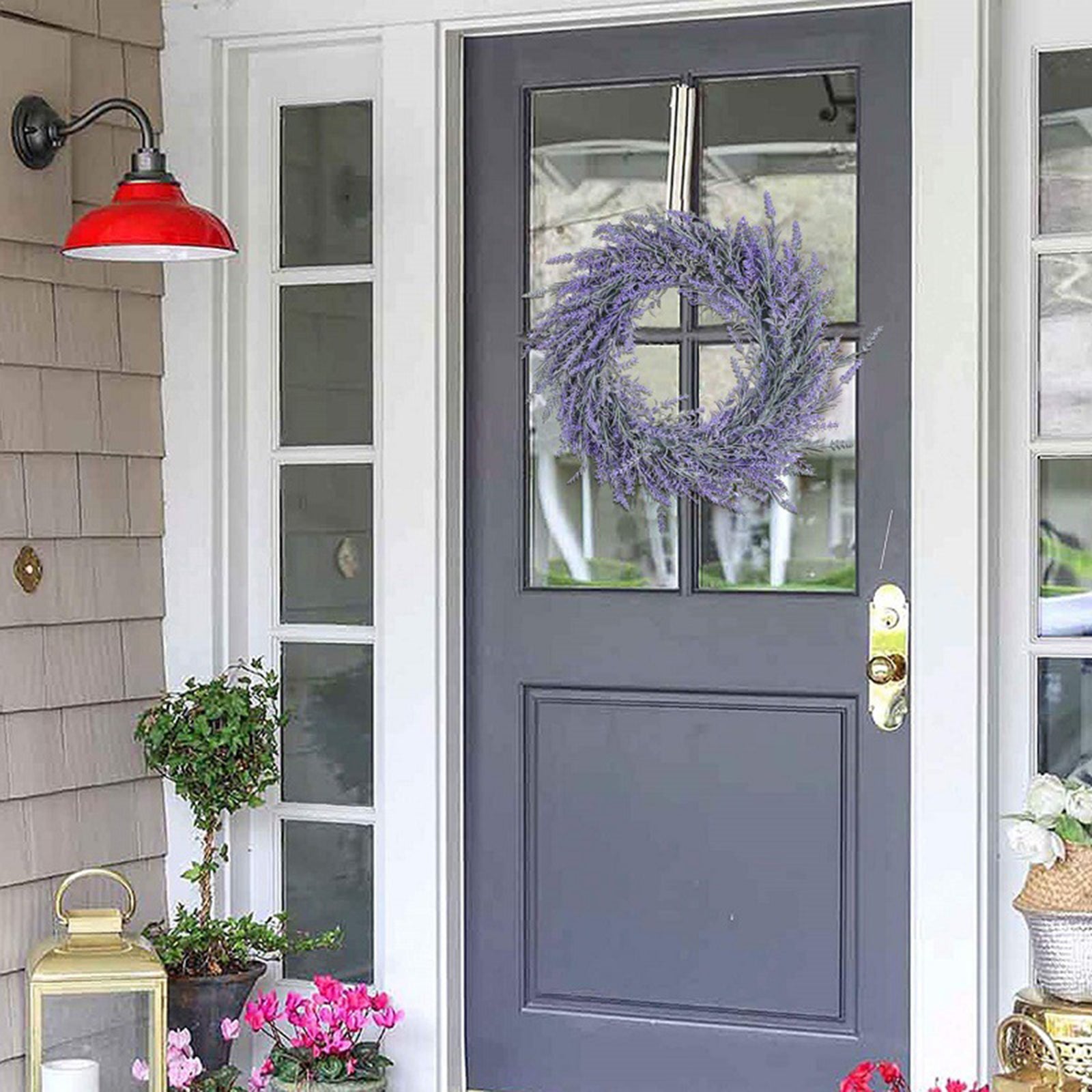 Large Lavender Wreath 45cm Front Door & Wall Hanging Decor