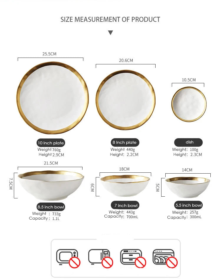 Oval & Round Ceramic Plate – Glossy Glaze Solid Color Dinnerware Set
