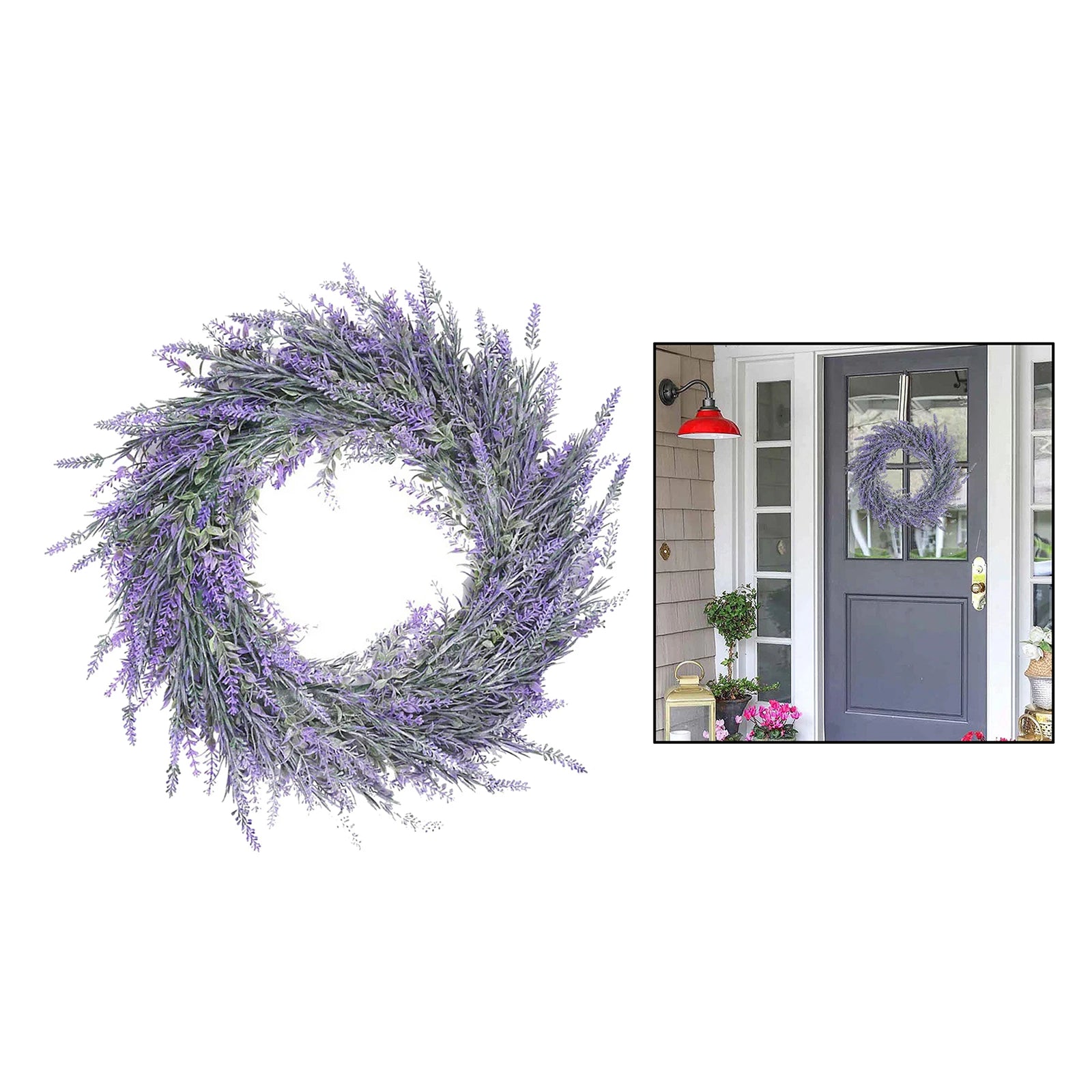 Large Lavender Wreath 45cm Front Door & Wall Hanging Decor