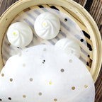 Eco-Friendly Silicone & Parchment Steamer Paper – Non-Stick Round