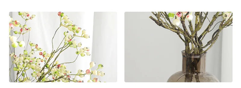72cm Artificial American Cranberry Berry Foam Branch