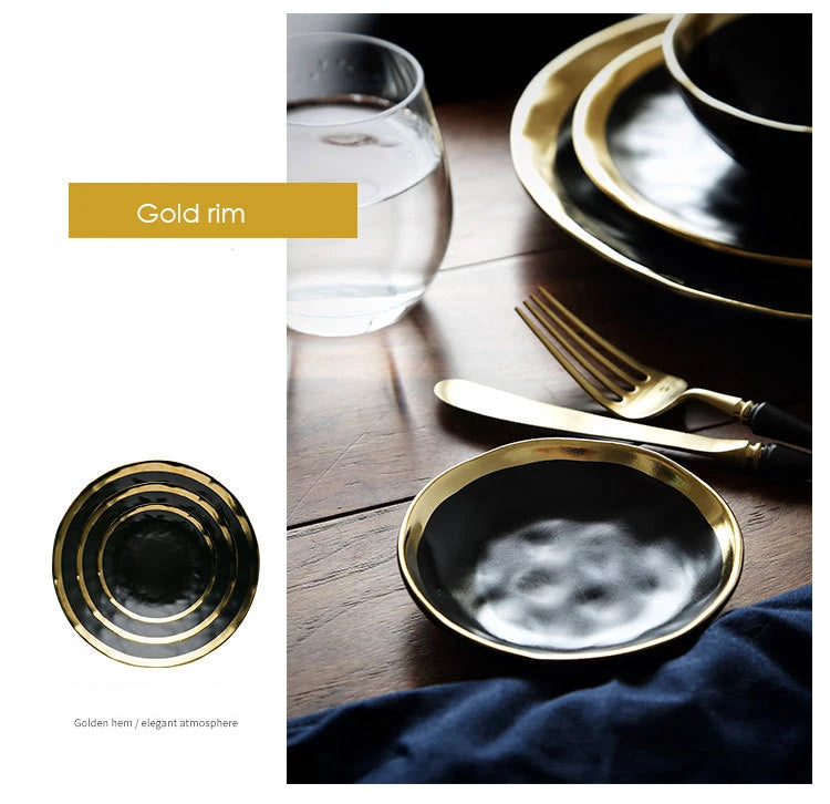 Oval & Round Ceramic Plate – Glossy Glaze Solid Color Dinnerware Set