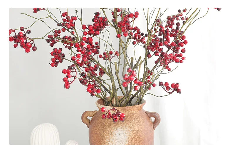 72cm Artificial American Cranberry Berry Foam Branch