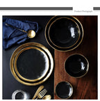 Oval & Round Ceramic Plate – Glossy Glaze Solid Color Dinnerware Set