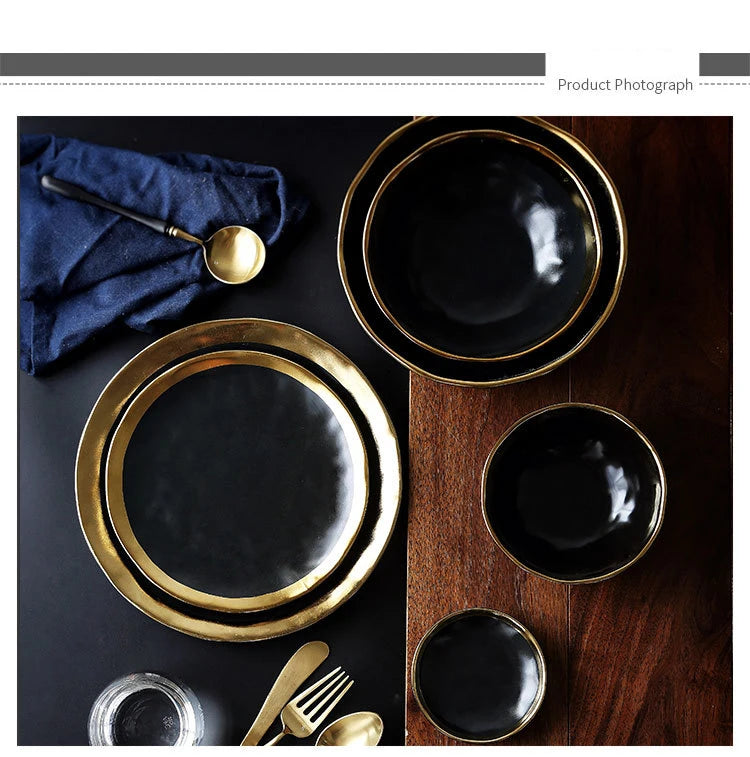Oval & Round Ceramic Plate – Glossy Glaze Solid Color Dinnerware Set
