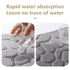 Cobblestone Embossed Memory Foam Bath Mat Non-Slip Absorbent Washable Bathroom Rug 40x60/50x80cm