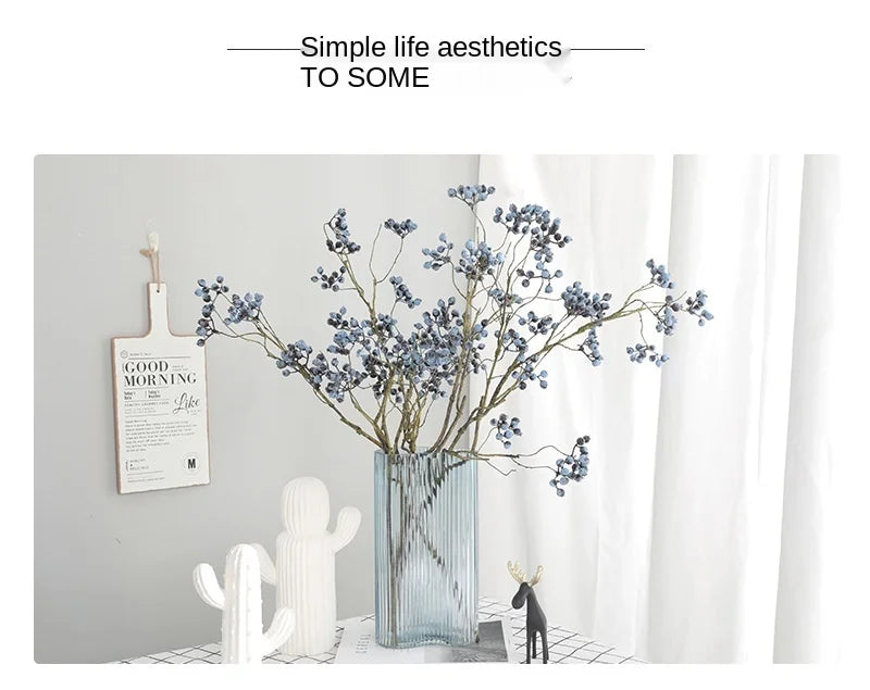 72cm Artificial American Cranberry Berry Foam Branch