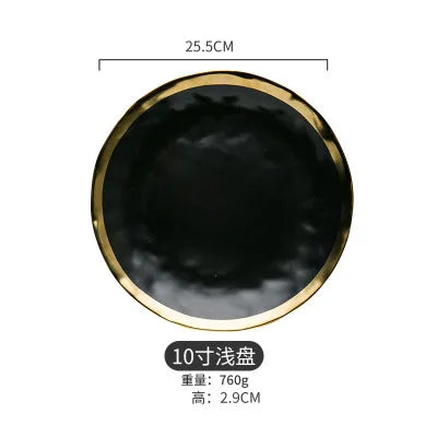 Oval & Round Ceramic Plate – Glossy Glaze Solid Color Dinnerware Set