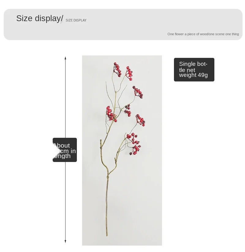 72cm Artificial American Cranberry Berry Foam Branch