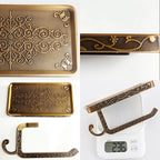 Antique Bronze Toilet Paper Holder with Phone Shelf Wall Mounted Bathroom Rack