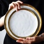 Oval & Round Ceramic Plate – Glossy Glaze Solid Color Dinnerware Set