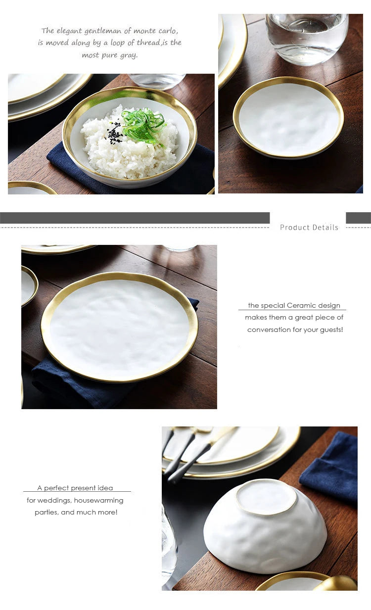 Oval & Round Ceramic Plate – Glossy Glaze Solid Color Dinnerware Set