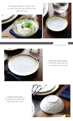 Oval & Round Ceramic Plate – Glossy Glaze Solid Color Dinnerware Set