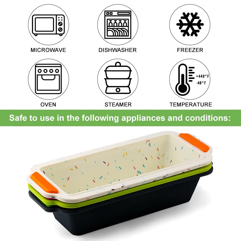 11 Inch Rectangular Silicone Cake Mold – DIY Baking Tool