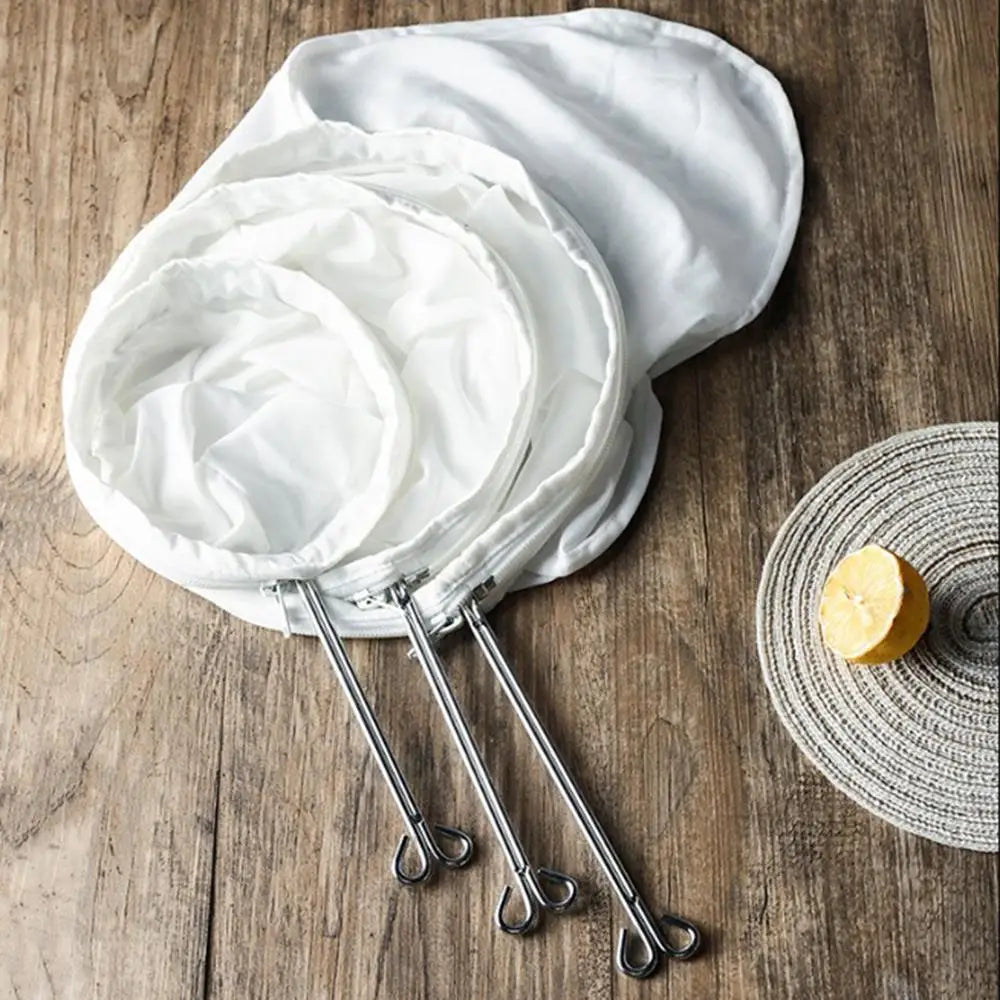 Reusable Mesh Filter Bag with Stainless Steel Handle – Multi-Purpose Kitchen Strainer