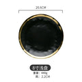 Oval & Round Ceramic Plate – Glossy Glaze Solid Color Dinnerware Set