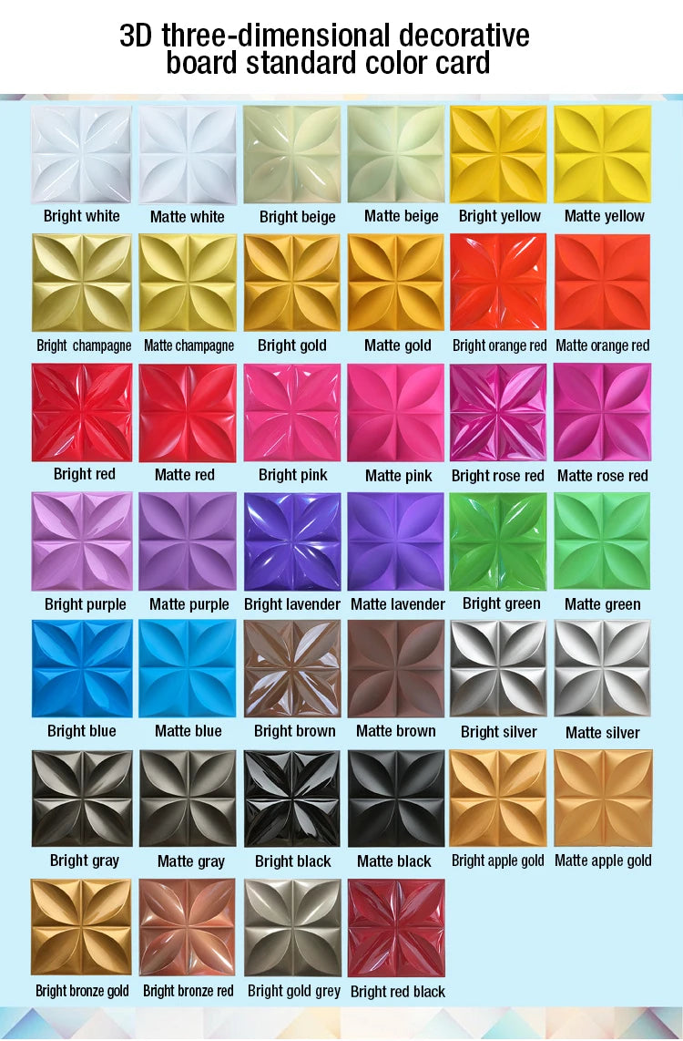 3D PVC Geometric Wall Panel Waterproof Fire-Resistant 30x30cm