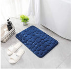 Cobblestone Embossed Memory Foam Bath Mat Non-Slip Absorbent Washable Bathroom Rug 40x60/50x80cm