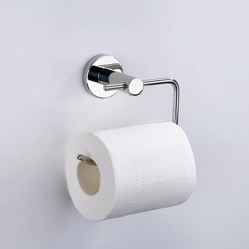 Stainless Steel Toilet Paper Holder Wall Mount Bathroom Paper Roll Shelf Rack