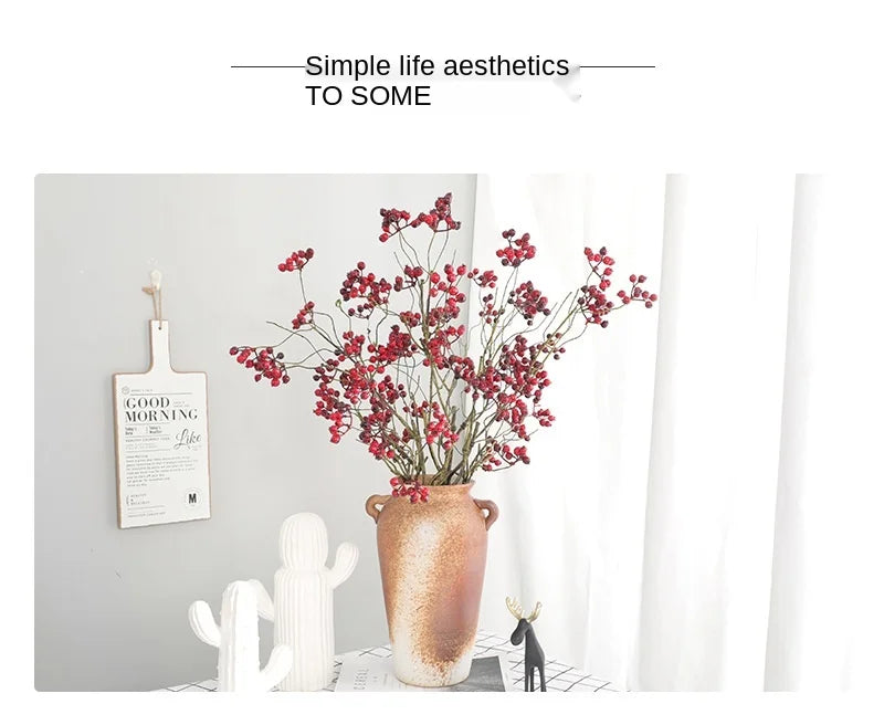 72cm Artificial American Cranberry Berry Foam Branch