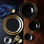 Oval & Round Ceramic Plate – Glossy Glaze Solid Color Dinnerware Set