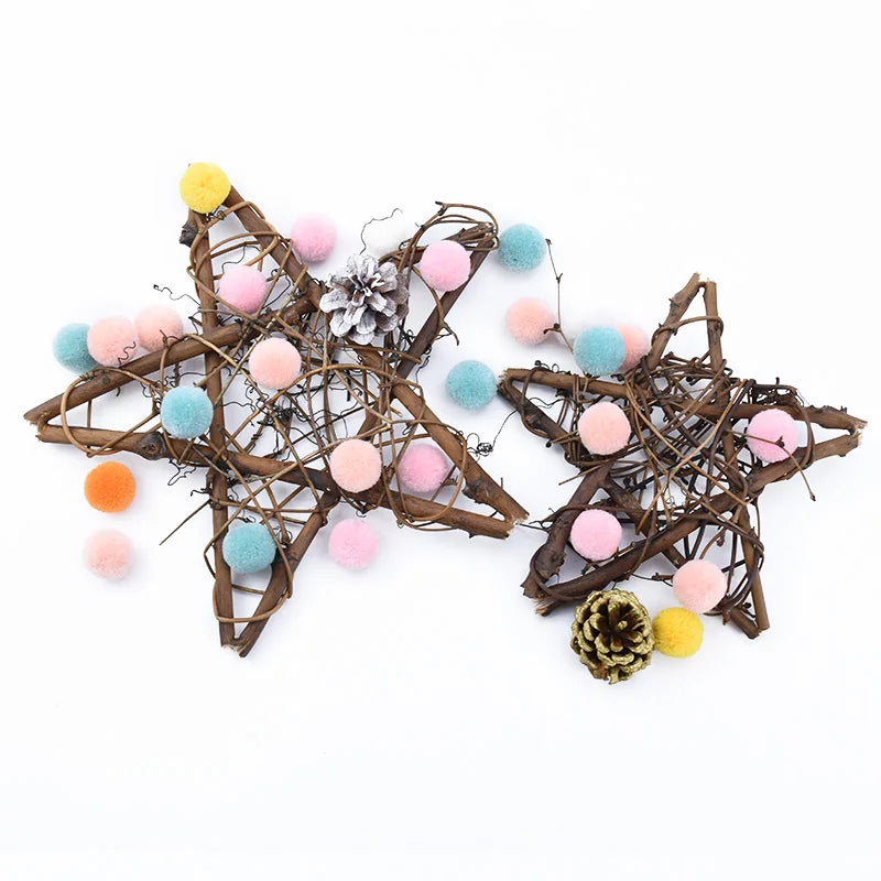 Rattan Pentagram Hanging Vine Flower Decor