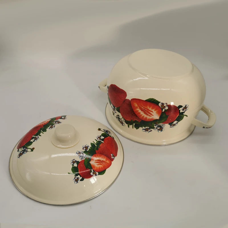 Eco-Friendly Porcelain Enameled Soup & Stock Pot – 26cm