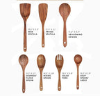 Natural Teak Wooden Kitchen Spoon & Spatula Set – Complete Cooking Tools