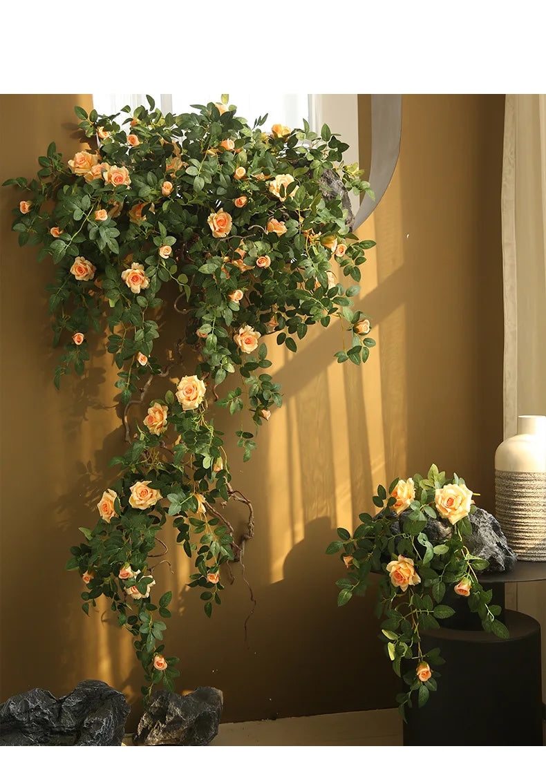 66cm Artificial Silk Rose Vine Indoor Wedding & Party Decor