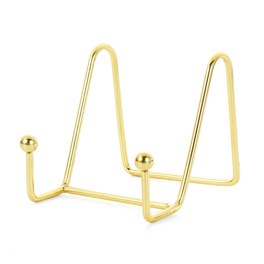 Golden Metal Desktop Storage & Display Rack Picture Holder Stand